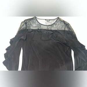 Express Black Lace Top